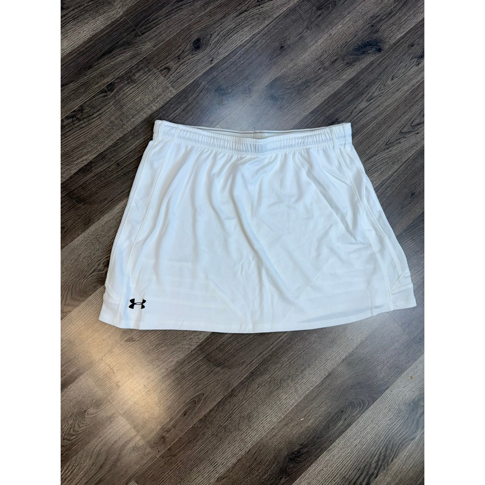 Under Armour White Athletic Skort Tennis Golf Skirt Mesh Large ULK5440 - Picture 1 of 8